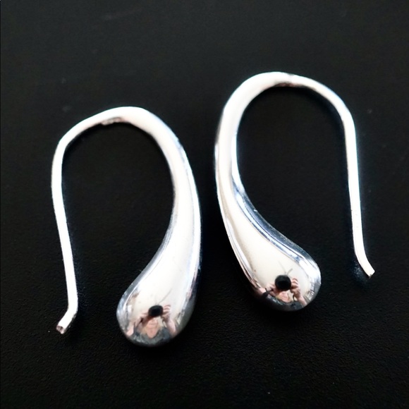 Sterling Silver Teardrop Earrings - Picture 4 of 8